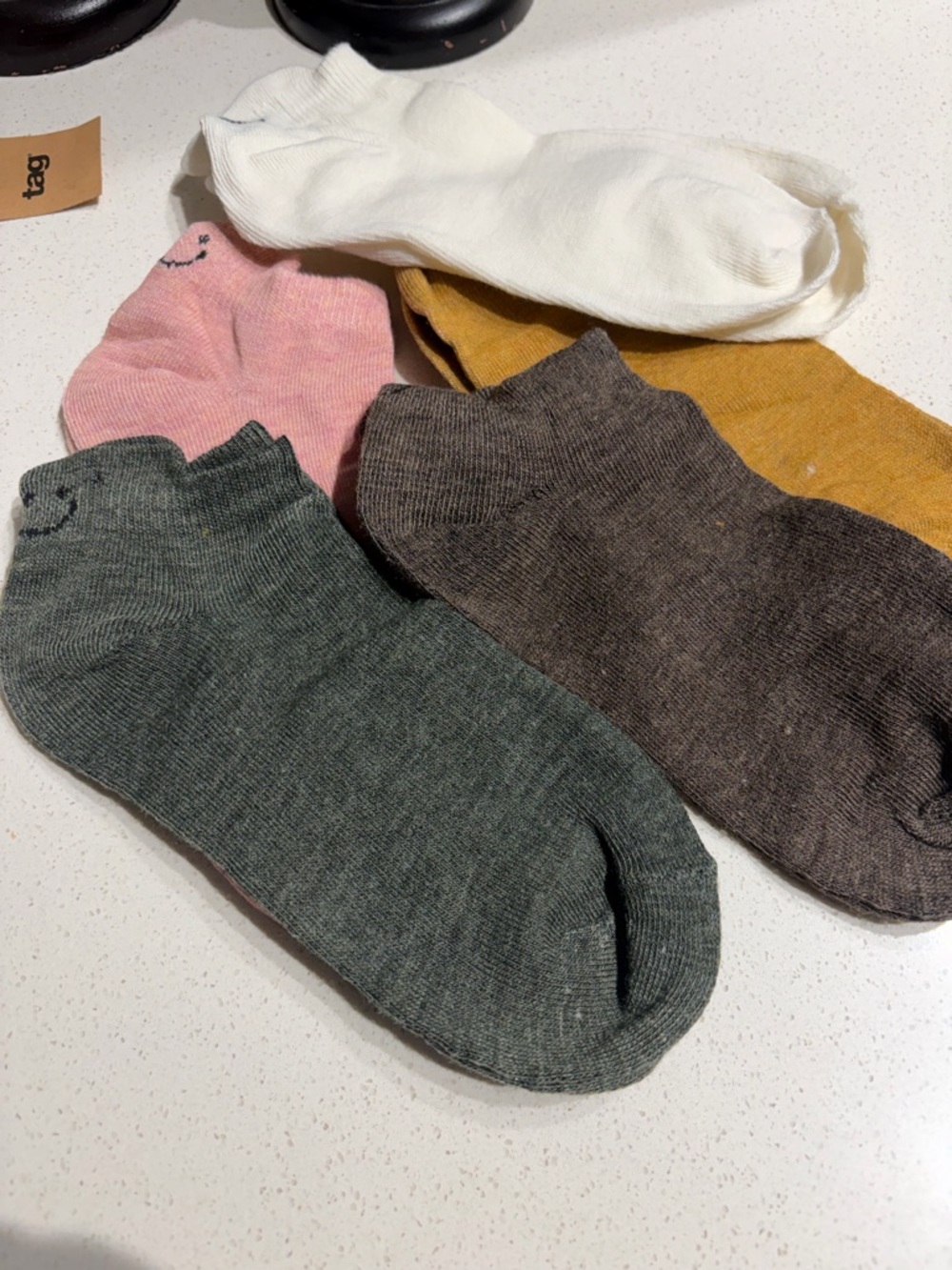 Men's Low-Cut Sock Pack - White, Pink, Green, Brown, Mustard